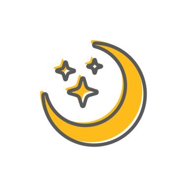 Ay Logo Vektörü Simge Şablonu İllüstrasyonu
