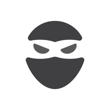 Ninja Logo Vektörü Simge Şablonu İllüstrasyonu