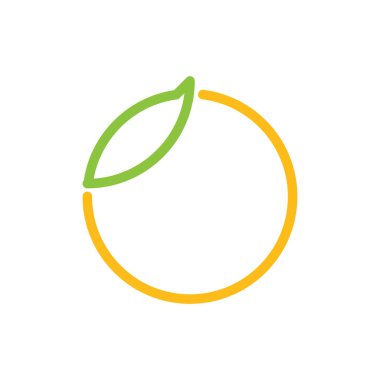 Turuncu Meyve Logo Vektörü Simge Şablonu İllüstrasyonu