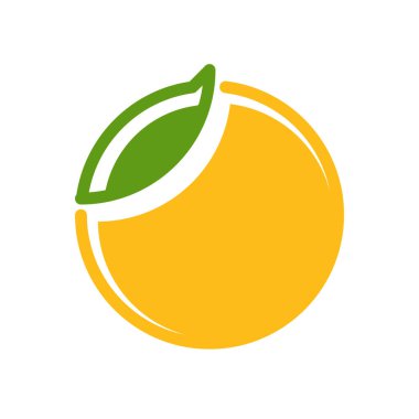 Turuncu Meyve Logo Vektörü Simge Şablonu İllüstrasyonu