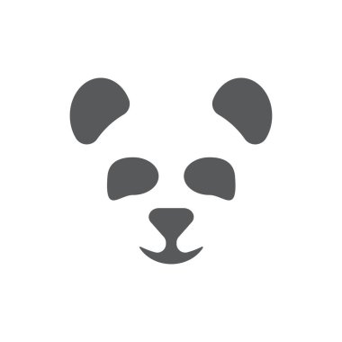 Panda Logo Vektör Simgesi Şablonu İllüstrasyonu
