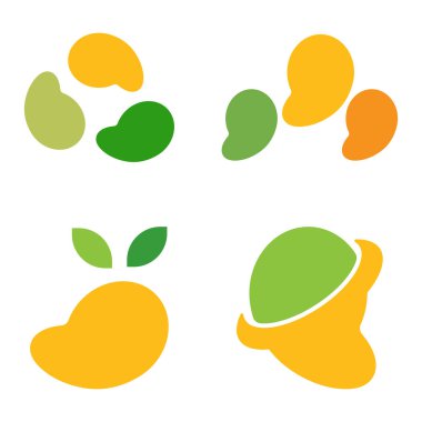 Mango Logo Vektörü Simge Şablonu İllüstrasyonu