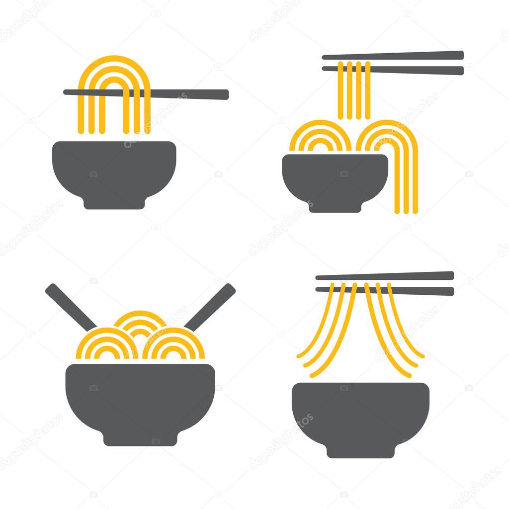 Noodle Logo Vector Icon Template Illustration