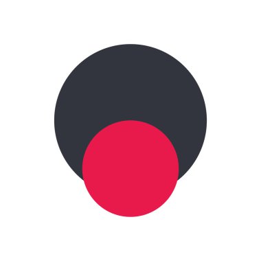 Çember Gölge Logo Vektörü Simge Şablonu Resimlemesi