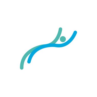 People Logo Vektör Simgesi Şablonu İllüstrasyonu