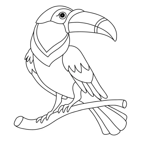 デザインを絡み合うことができます 手描きのドアベクトルイラスト シンプルな形状のテンプレートは 複雑な装飾的な着色を作成します 着色ページ タトゥー パズルのためのエキゾチックな鳥のフロントビュー — ストックベクタ