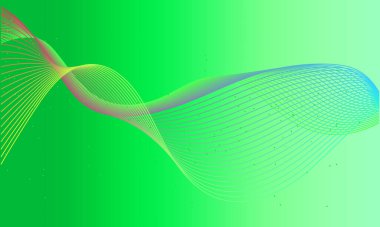 Modern soyut parlayan dalga arkaplanı. Dinamik dalga çizgileri tasarım elementi. Geleceğin teknolojisi ve ses dalgası deseni.