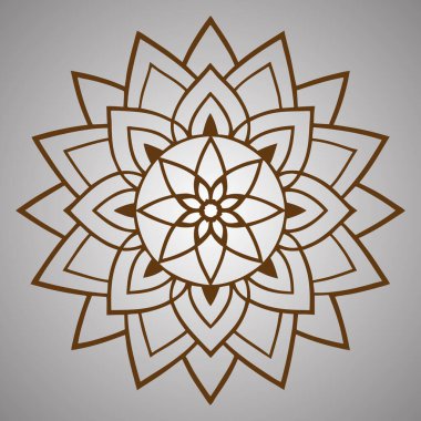 Gri arkaplanda mandala tasarımı