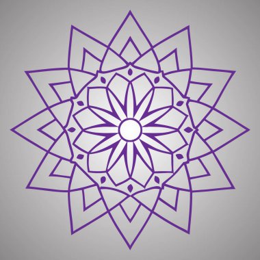 Gri arkaplanda mandala tasarımı