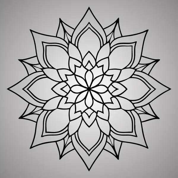 Gri arkaplanda mandala tasarımı