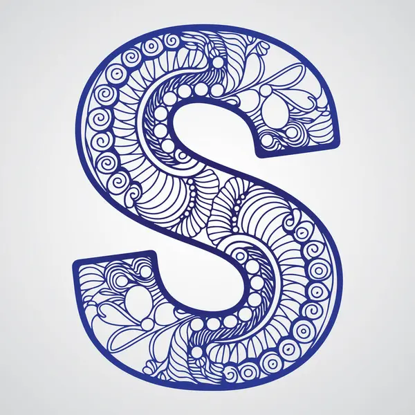 Mandala Desenli S Harfi