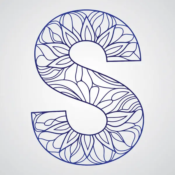 Mandala Desenli S Harfi