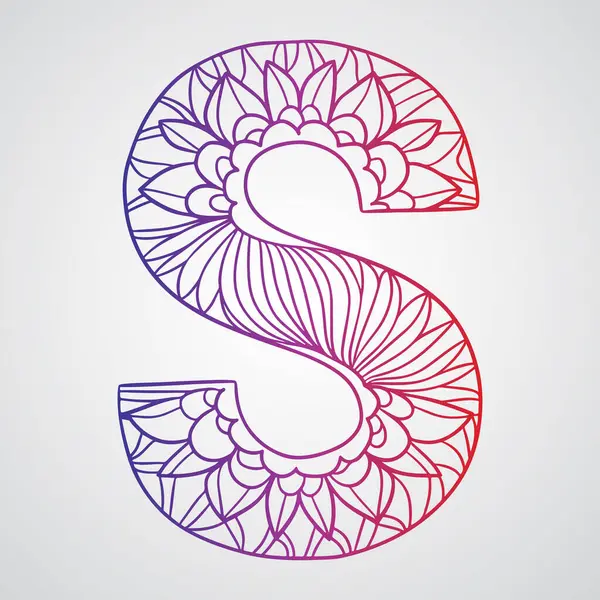 Mandala Desenli S Harfi