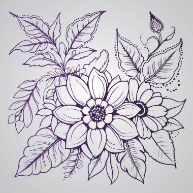 Zarif Uyum içinde Çiçek Ayrıntıları