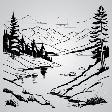 Doğanın Sakinliği: Huzurlu Dağ Sahnesi