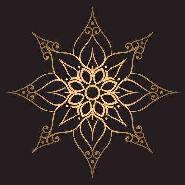 Hint Çiçekleriyle Geleneksel Süslü Mandala