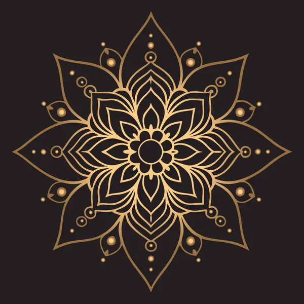 Hint Çiçekleriyle Geleneksel Süslü Mandala