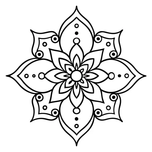 Hint Çiçekleriyle Geleneksel Süslü Mandala