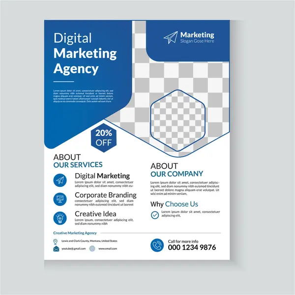 Eşsiz Dijital Pazarlama Ajansı Kurumsal Uçak Tasarımı Şablonu