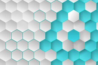 soyut 3d fütürist mavi ve beyaz arkaplan.