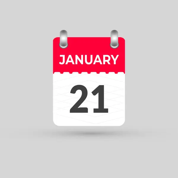 21 Ocak takvim tarihi simgesi