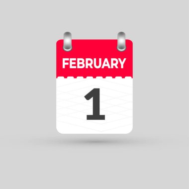 1 Şubat takvimi Tarih Ay simgesi