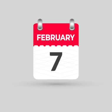 7 Şubat takvim tarihi ay simgesi