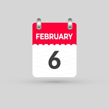 6 Şubat takvim tarihi ay simgesi