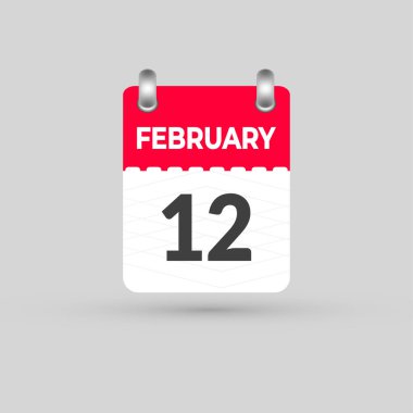 12 Şubat takvim tarihi ay simgesi