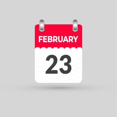 23 Şubat takvim tarihi simgesi