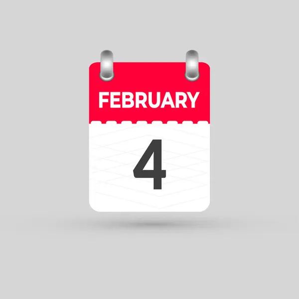 4 Şubat takvim tarihi ay simgesi