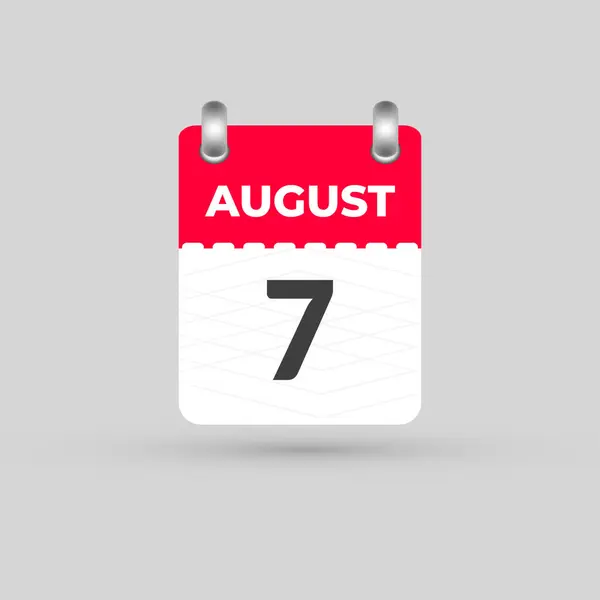 7 Ağustos takvim tarihi ay simgesi