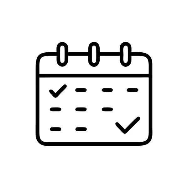 Takvim simgesi, vektör çizimi