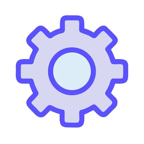 Web sitesi veya uygulama ayarları için basit, biçimlendirilmiş dişli simgesi.