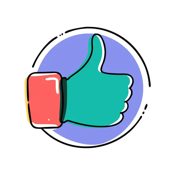 Sosyal Medya Bağlantısı İçin Renkli Başparmağıyla Simgeyi Kaldırdı