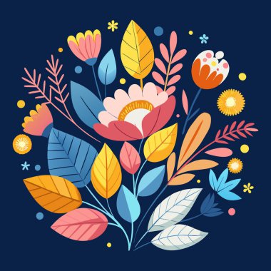 Çiçekli vektör deseni.