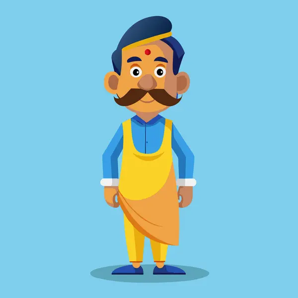 Geleneksel kostümlü Hintli adam