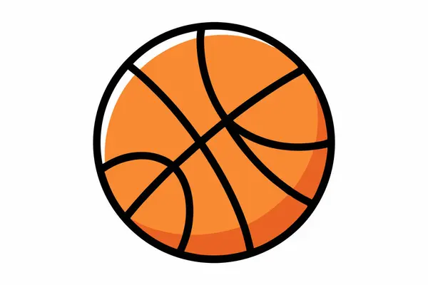 Basketbol topu ikonu. Beyaz arkaplanda izole edilmiş basketbol vektör simgelerinin ana hatları