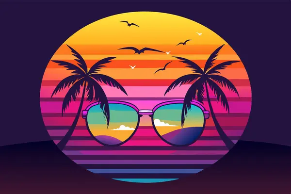 Palmiyelerle yaz kumsalı zamanı