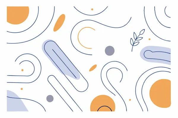 Vektör el soyut arkaplan çizildi. Modern soyut asgari tasarım. vektör illüstrasyonu.
