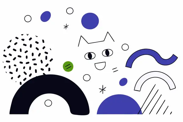 soyut geometrik desen, renkli baskı tasarımı.