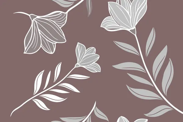 El yapımı yapraklar ve çiçekler. vektör illüstrasyonu.