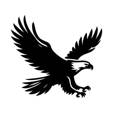 Kartal vektör silueti sanat çizimi