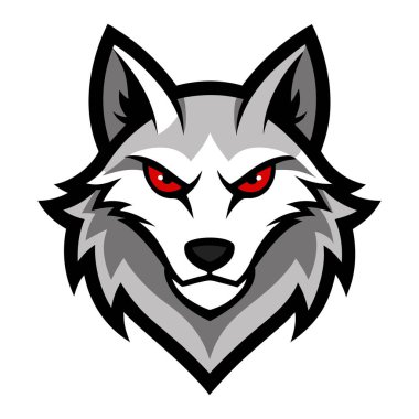 Kurt başlı maskot logosu sanatı