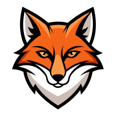 Fox head mascot logo vector art clipart