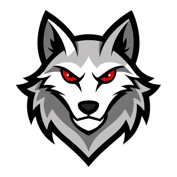 Kurt başlı maskot logosu sanatı