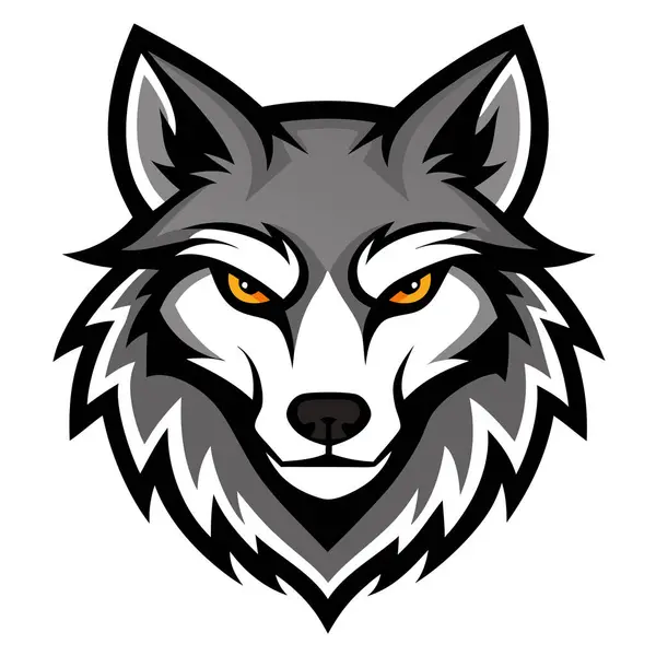 Kurt başlı maskot logosu sanatı