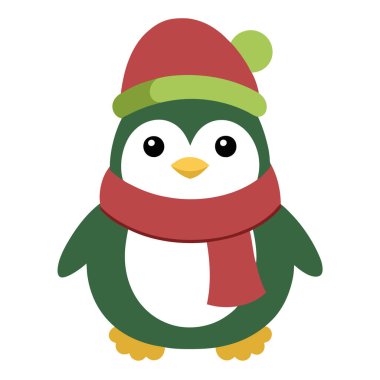 Noel pengueni vektör sanatı çizimi