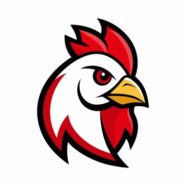 Chicken head mascot logo art illustration clipart