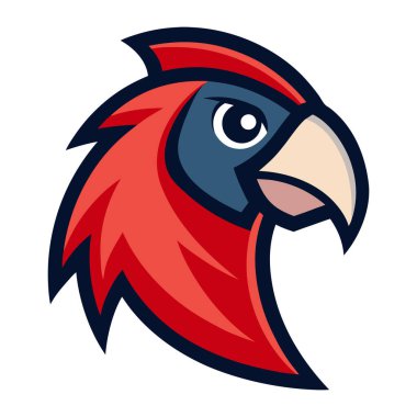 Parrot head mascot logo art illustration clipart